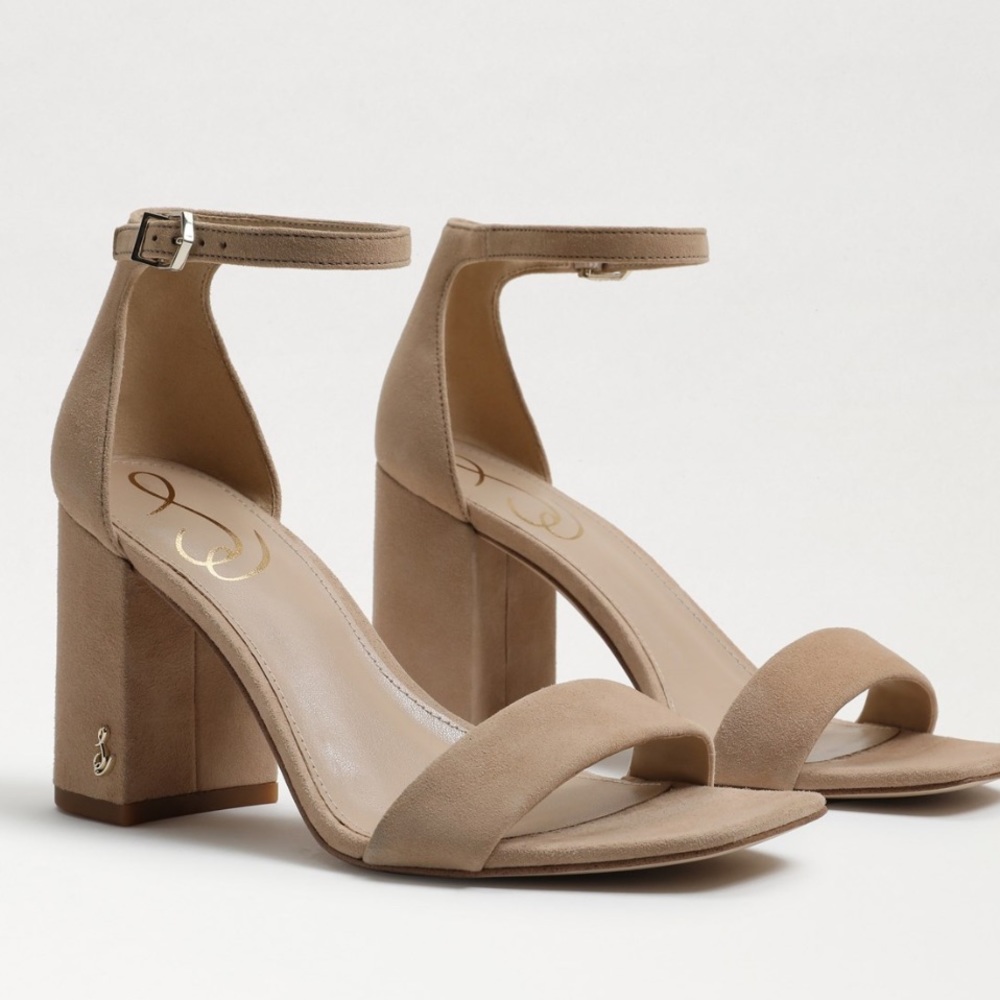 SAM EDELMAN SUEDE DANIELLA BLOCK HEEL SANDAL